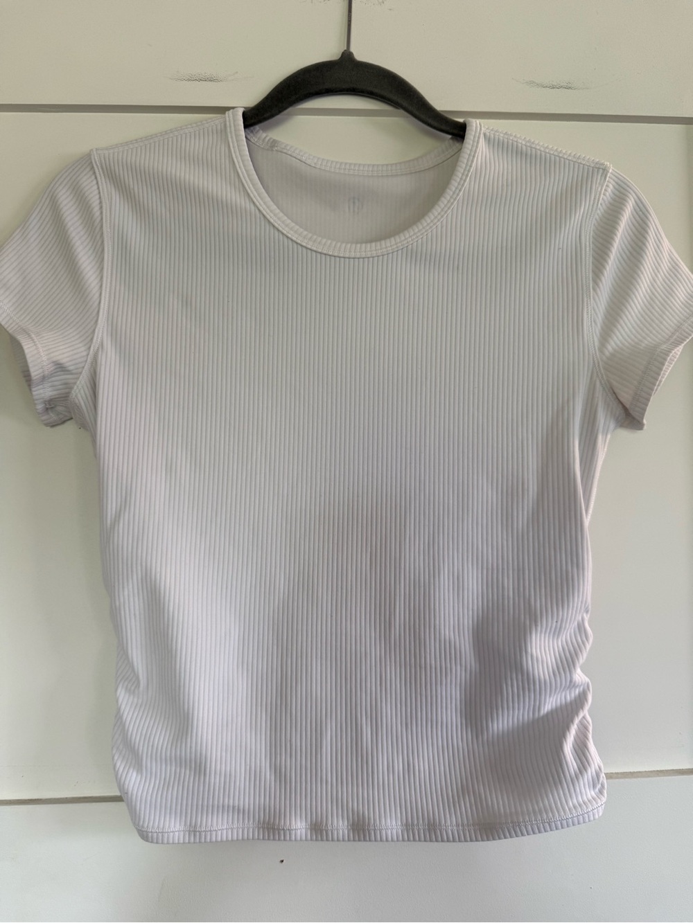 lululemon athletica Ribbed Short-Sleeve Twist Back Tee in White